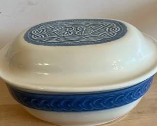 Longaberger Pottery Oval Casserole With Lid