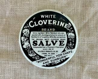 Cloverine brand of petroleum jelly, "wonderful for chaps and sunburn."