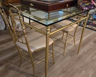 Vintage 1960s Solid Brass Table for 2. Only 2 Made & Johnny Carson owned the other one. 