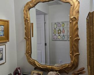 Vintage Ornate Gold Mirror 