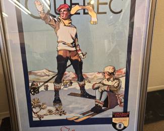 Vintage Quebec Winter sports Print