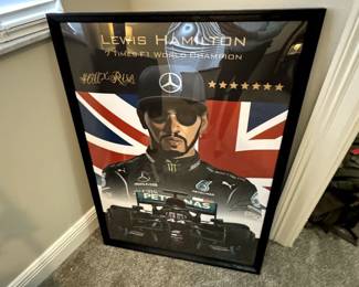 Lewis Hamilton Framed Poster