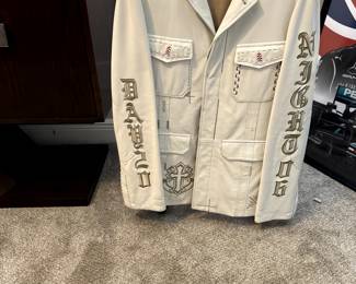 Donald J. Pliner White Leather Jacket