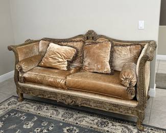 Bernhardt French Provincial Wood Sofa and Loveseat
