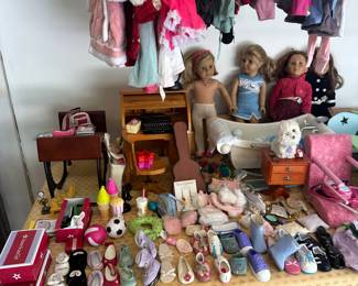 Nice collection of American girl, dolls, furniture, and accessories