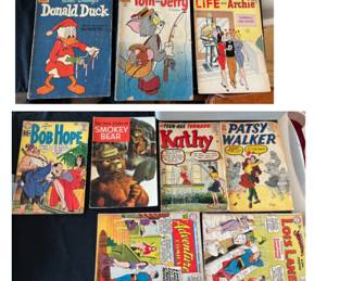 1930s to 1960s very collectible comic books good condition there is 18 total I've only had time to looked up
eight of them and they're over $1000
Please make offer