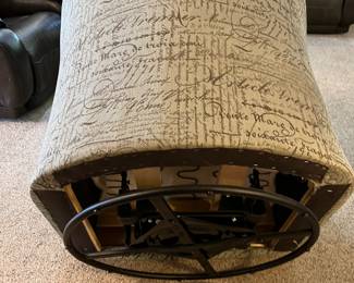 Swivel rocker glider designer chair, $75