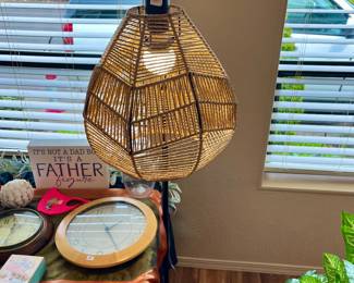 Wicker modern Floor lamp $30 very nice