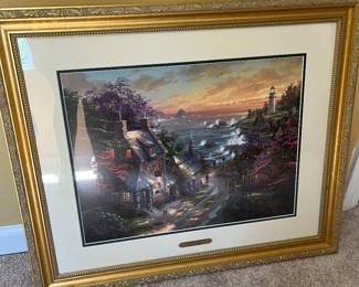 Thomas Kinkade print with certificate of authenticity 