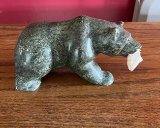 Soapstone bear carving from Alaska 