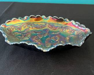 Fenton carnival glass candy dish 