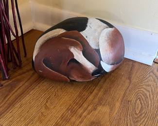 Beagle painted rock