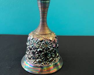 Fenton iridescent carnival glass bell