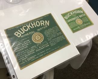 Labels for Buckhorn Springs Mineral Water
