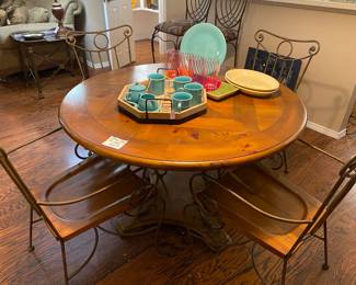 Nice wood and metal dinette set 