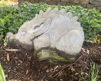 Arkansas Razorback concrete statue 