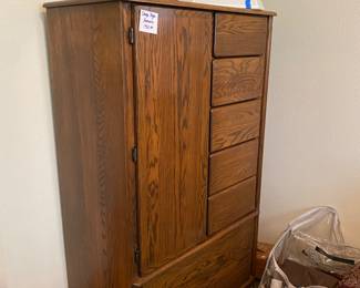 Vintage Cargo style armoire or chest 