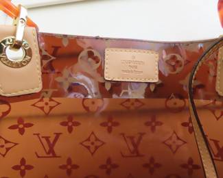 LV vinyl tote bag with coin purse,