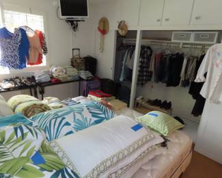 Shoes, clothing, bedding,