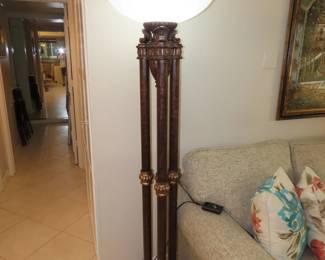 Tall 3 column floor lamp.