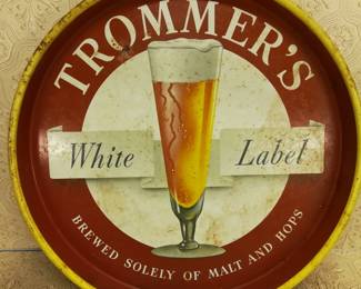 Trommer's White Label Beer Tray