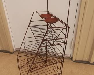 Red Collapsible Wire Display Rack