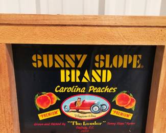 Sunny Slope Brand Peach Crate