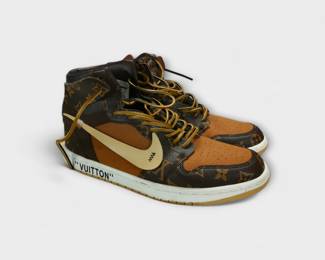 Louis Vuitton Air Jordan 1 Size 11 High Top Shoes