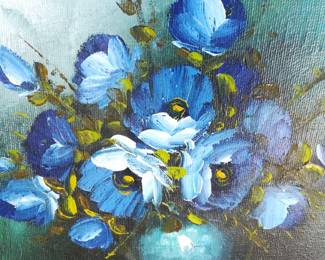 Blue & White Flowers Still Life