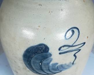 J Shepard Jr Geddes NY #2 Hand Painted Stoneware