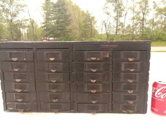 24 Bin Small Black Storage Cabinet