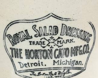 Royal Salad Dressing Horton Cato Detroit Jug