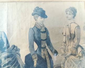 1883 Peterson's Magazine Etching Women's Fashion