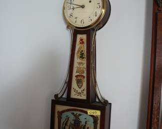 Banjo clock, face marked Smith Patterson