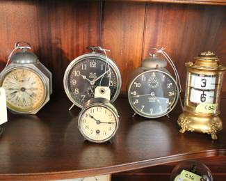Waterbury Radium clocks; Plato Art Nouveau clock