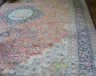 Palace size Oriental all silk rug 14'2" x 20'5"