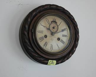Ansonia 8 day clock with rope twist surround