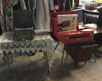 Typewriter and sewing machine 
