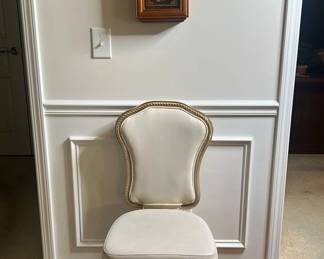 Art Deco Chair and Seiko Wall Clock