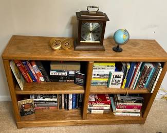 Bookcase, Books, Clocks, Globe
