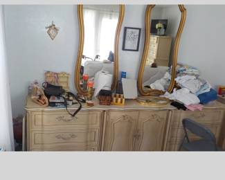 BASIC-WITZ (large) 9 Drawer Dresser w/Double Mirrors