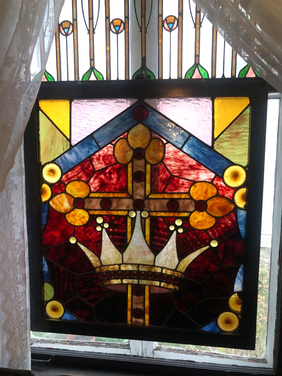 One of several stained glass windows