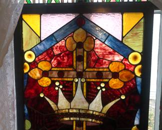 One of several stained glass windows