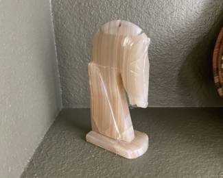 Art Deco Onyx Horse Head Paperweight