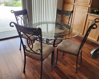 Ashley Furniture Round Glass Table and Chairs
