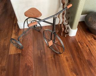 Metal & Wood Tricycle Decor