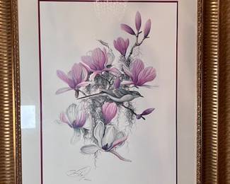 Signed, Number and Framed Lithograph by C. Ford Riley