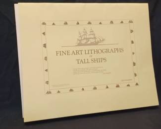 signed lithos of tall ships
