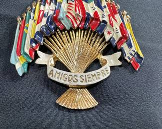 Vintage emblem of the Americas pin 