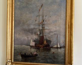 original antique painting signed by artist JP Clays